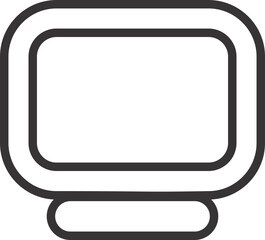 laptop desktop computer flat outline vector 