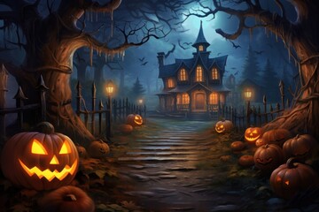 Halloween pumpkin patch harsh pumpkin haunted house