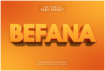 Befana editable text effect 3 dimension emboss modern style