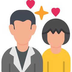 Fototapeta premium Father And Daughter Icon