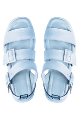 Blue sandals isolated