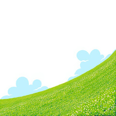 Mountain of flowers in summer