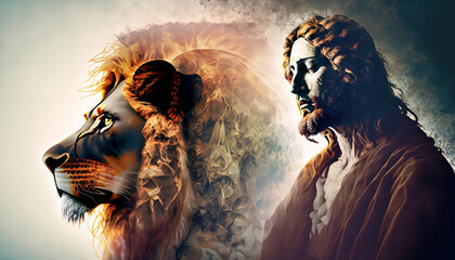 Jesus Christ and Lion
