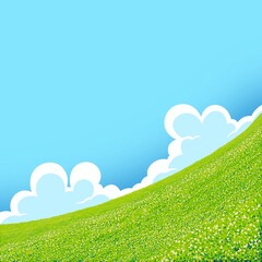 Mountain of flowers in summer