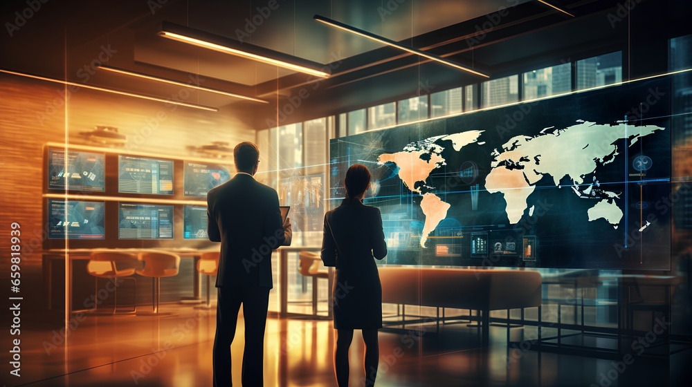 Poster high technology environment with surveillance intelligence machine learning operations and engineers