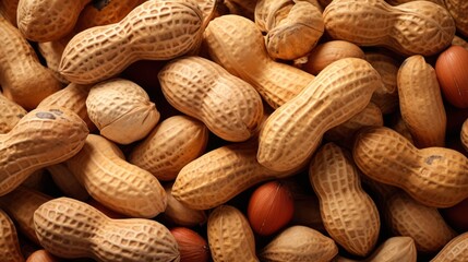 Fototapeta premium Peanuts prepared for transforming into nutritious oil and butter