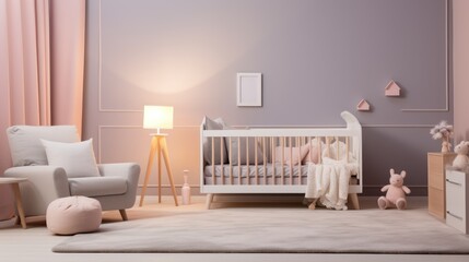 tranquil and well-organized baby room, ready to welcome its little resident