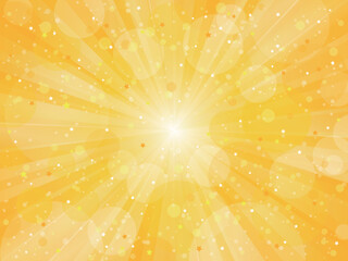 背景素材 星キラキラ注目背景 閃光 輝き 黄色 金色 爆発 プレゼント 勝利