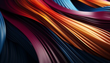Wavy composition with interwoven threads, abstract background - obrazy, fototapety, plakaty