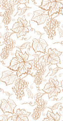 Grape pattern vine seamless texture