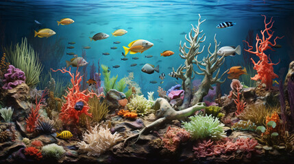 Fototapeta na wymiar Sea life generative ai illustration