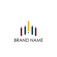 Abstract business company logo. Corporate identity design element. Technology, market, bank logotype idea