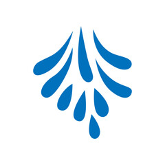 Obraz premium Water drops icon vector. Water illustration sign. Spray symbol. Ocean logo. Sea mark.