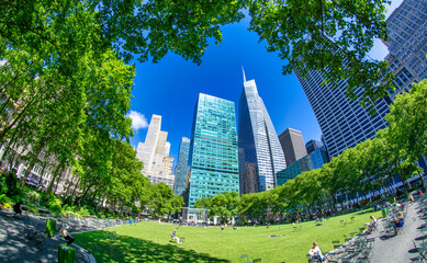 New York City - June 2013:Buildings of Bryant Park