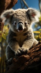 Obraz premium A Koala , wallpaper for mobile pictures, Background HD