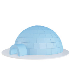 PNG Image of 3D rendering of igloo illustration in the winter season