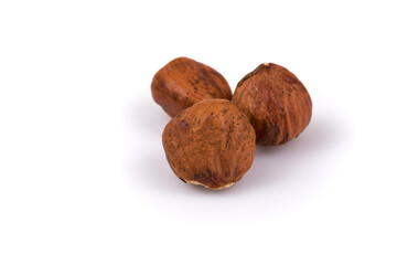 Heap of hazelnuts