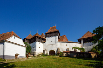 Fototapeta na wymiar The Fortified Church of Viscri in Romania 