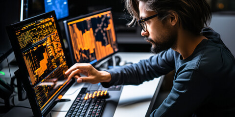 Portrait of a Dedicated Computer Systems Analyst Reviewing Scheduling Limitations