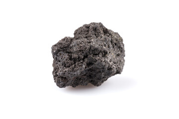 Volcanic stones on a white background