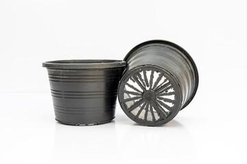 Small plastic pots for nursery and garden