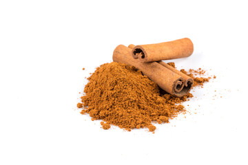 cinnamon sticks with powder