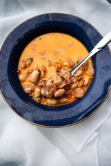 Butter beans soup with salsiccia, italian sausage