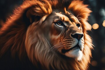 Portrait of a fire lion