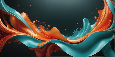 Abstract 3D Background. Wallpaper Satin Waves Changing Colors. Neon Sound Waves. Color Changing Sound Waves. Digital AI, Generative AI.
