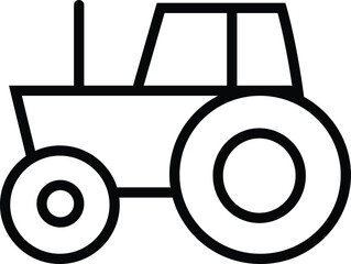 black line Tractor icon. Creative sign from farm icons collection. Tractor icon with editable stock for computer and mobile. Symbol, logo vector graphics isolated on transparent background.