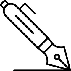 45 - Fountain Pen Line Icon