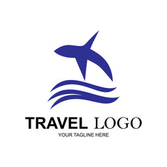 Travel logo. Travel time. Vector illustration.
