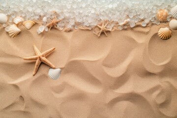 Fototapeta na wymiar Sea coast beach shells. Nature sand. Generate AI