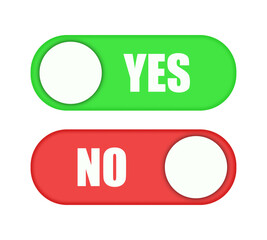 Green yes and red no