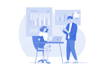 Business team managing task schedule