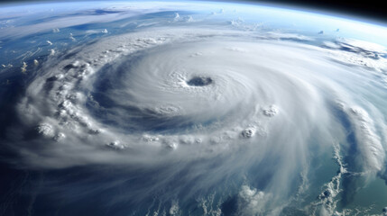 Fototapeta na wymiar Tropical Cyclone: Atmospheric Pressure, Wind Patterns, and Environmental Effects