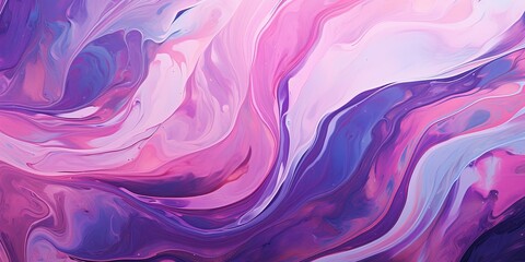 Abstract marbling oil acrylic paint background illustration art wallpaper - Purple pink color with liquid fluid marbled paper texture banner painting texture - Powered by Adobe