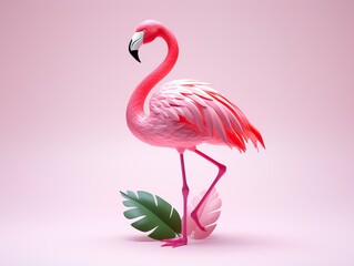  3D Flamingo Illustration