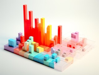 Fototapeta premium 3D Infographic Graph Illustration