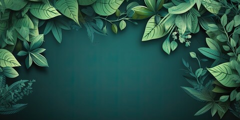 Green leaves eco - friendly background with place for text. Concept of ecology and healthy environment