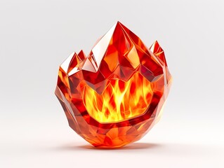  Low Poly Fire Illustration