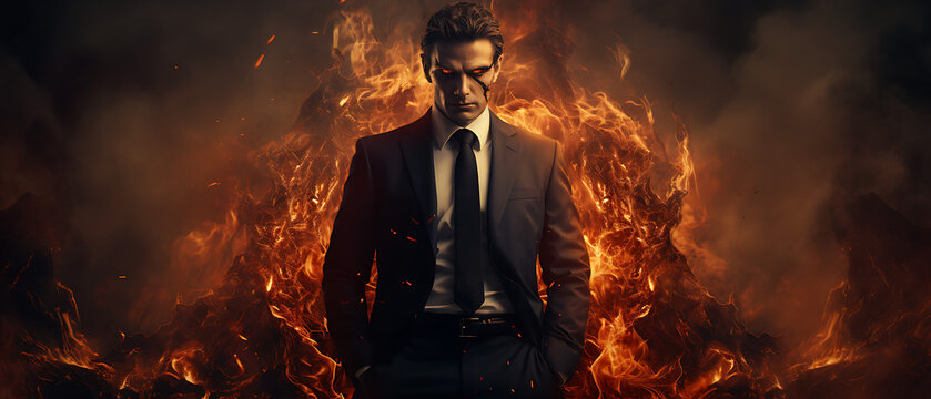 Devil in Business Suit in Hell