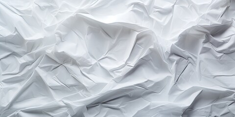 Obraz premium White bright crumpled paper texture background banner