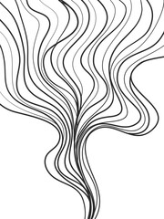 Abstract flowing lines on white background