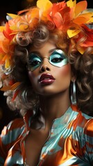 Fototapeta premium Nightclub Photo Woman , wallpaper for mobile pictures, Background HD