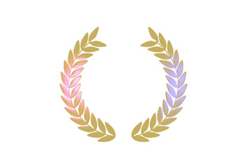 Illustration material of laurel design