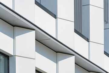 Obraz premium Facade of a modern residential building, building texture