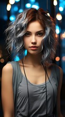 She is art gray-blue person who likes dating, wallpaper for mobile pictures, Background HD