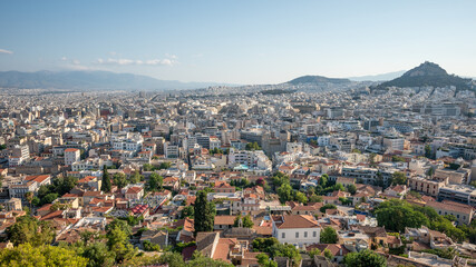 Aerial cityscape view of Athens capital of Greece