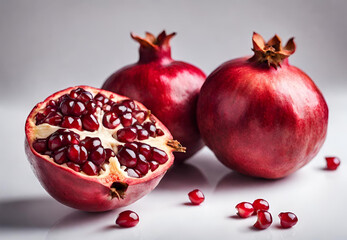 Healthy Pomegranate, 
Pomegranate Harvest, 
Juicy Red Pomegranate, 
Pomegranate Exposed Seeds